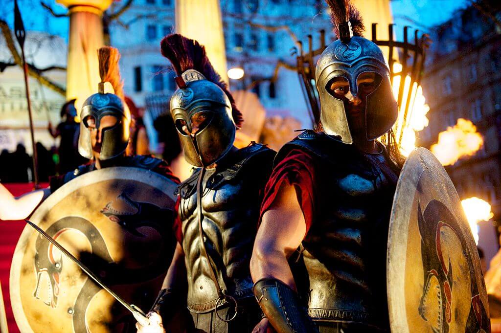 spartans in full armor spartans in full armor