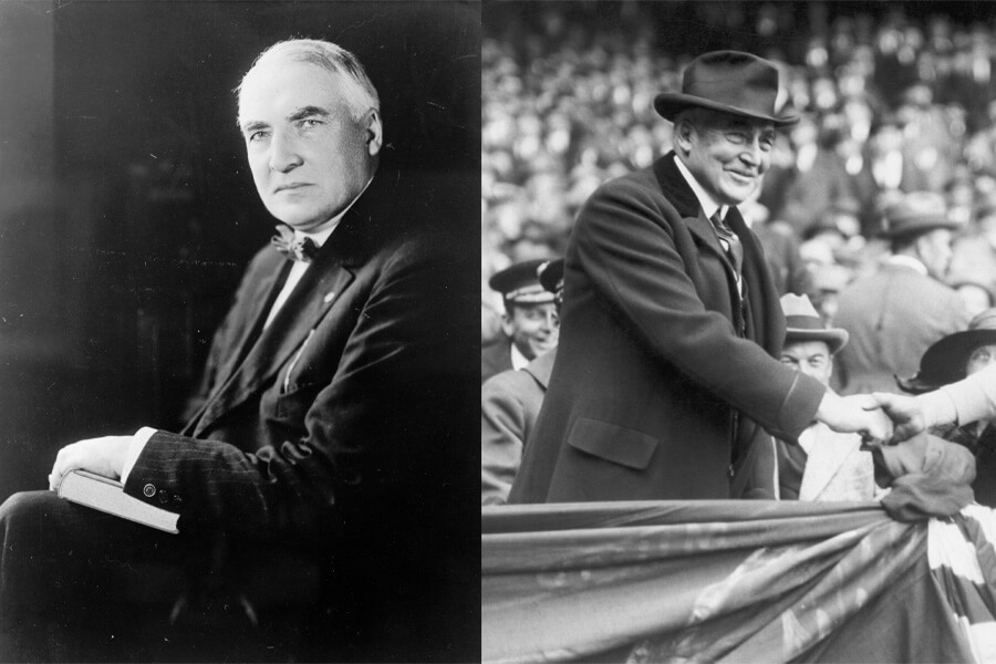 warren harding before and after