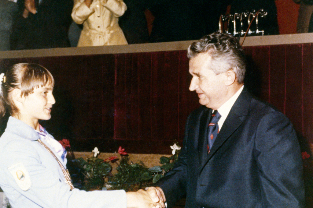 nadia comaneci and romanian president