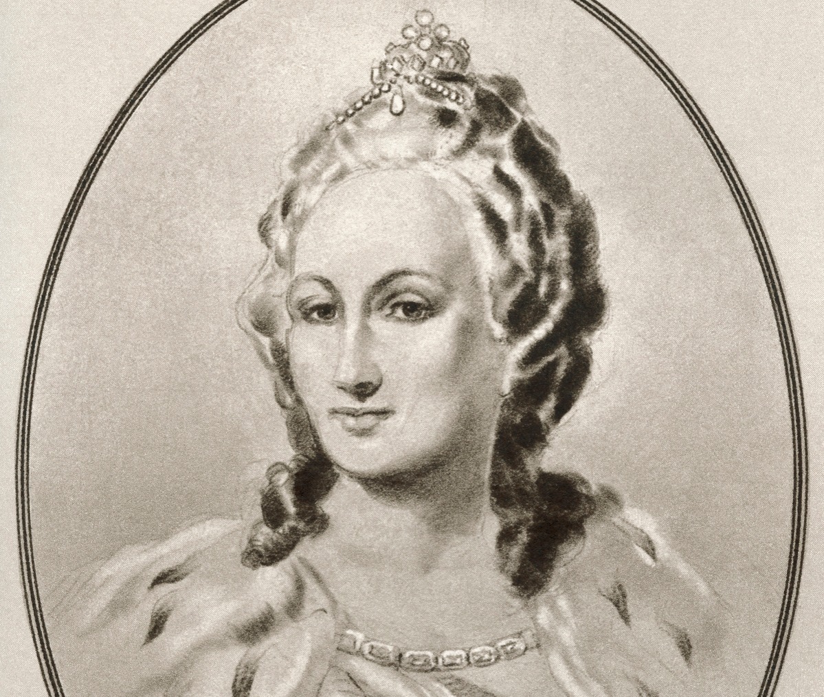 Catherine II, 1729 - 1796, aka Catherine the Great was born as Prussian Sophie von Anhalt-Zerbst