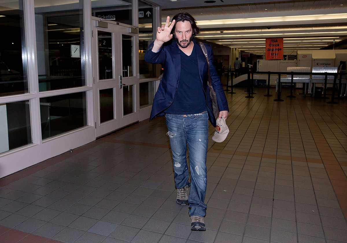 Keanu Reeves is seen at Los Angeles International Airport