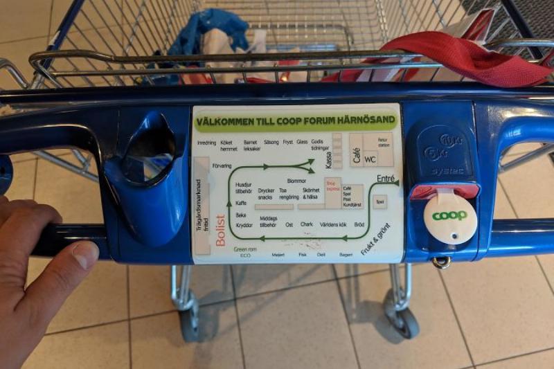 supermarket cart map in sweden