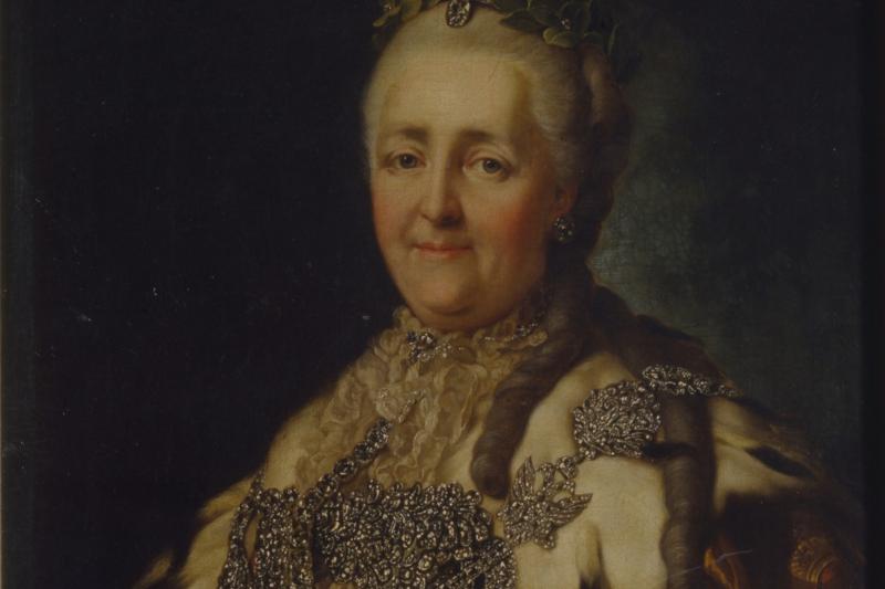 Portrait of Empress Catherine II (1729-1796). Found in the collection of the Regional Art Museum, Vinnytsia. 