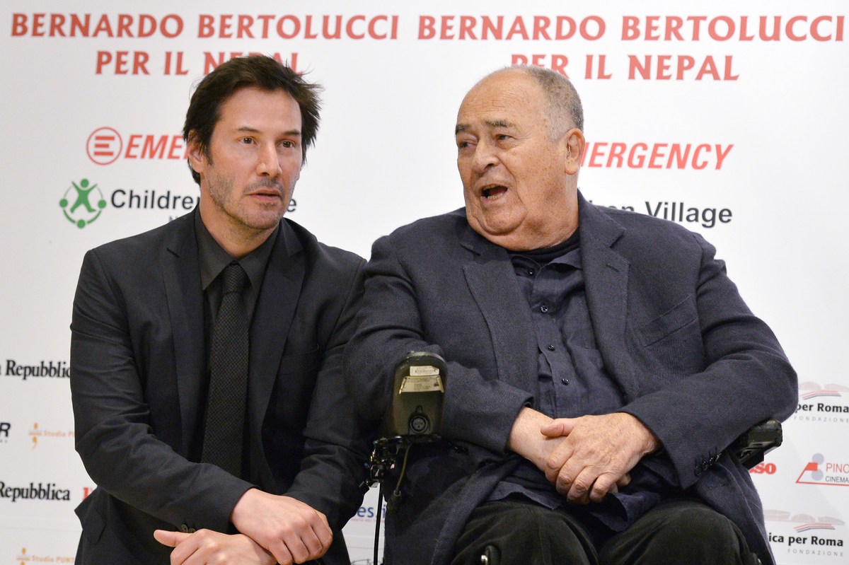 Keanu and Bernardo Bertolucci nepal charity event