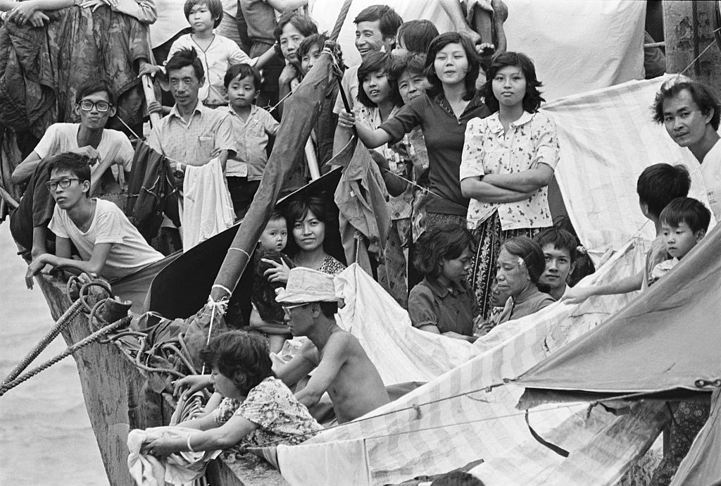 Manila, Philippines 2500 of the Vietnamese refugees are crowded together  