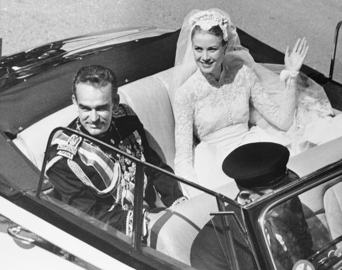 Grace Kelly after the religious wedding with Prince Rainier