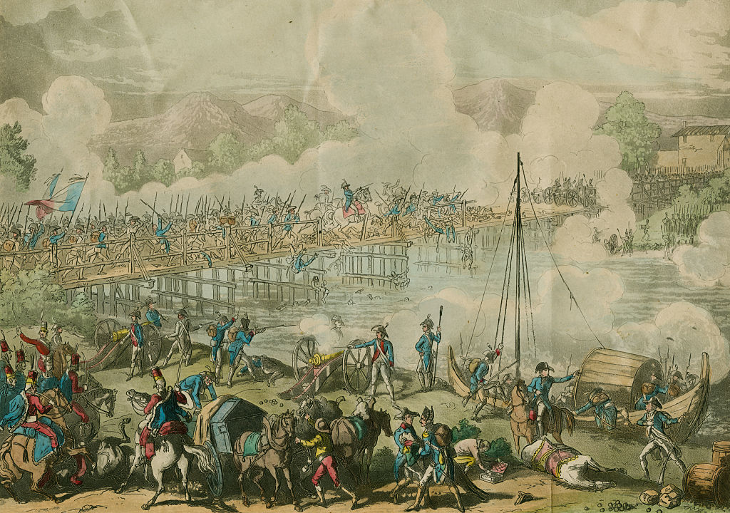 Napoleon Bonaparte and the French Army of the Republic defeats the Austrian army led by Karl Philipp Sebottendorf at the crossing and Battle of Lodi 