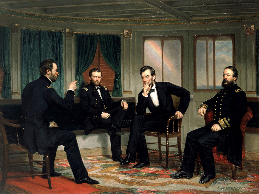 President and Generals Sitting Together 