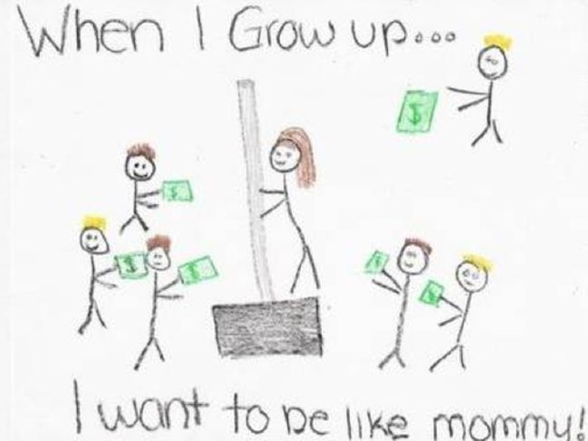 I want to be like mommy homework