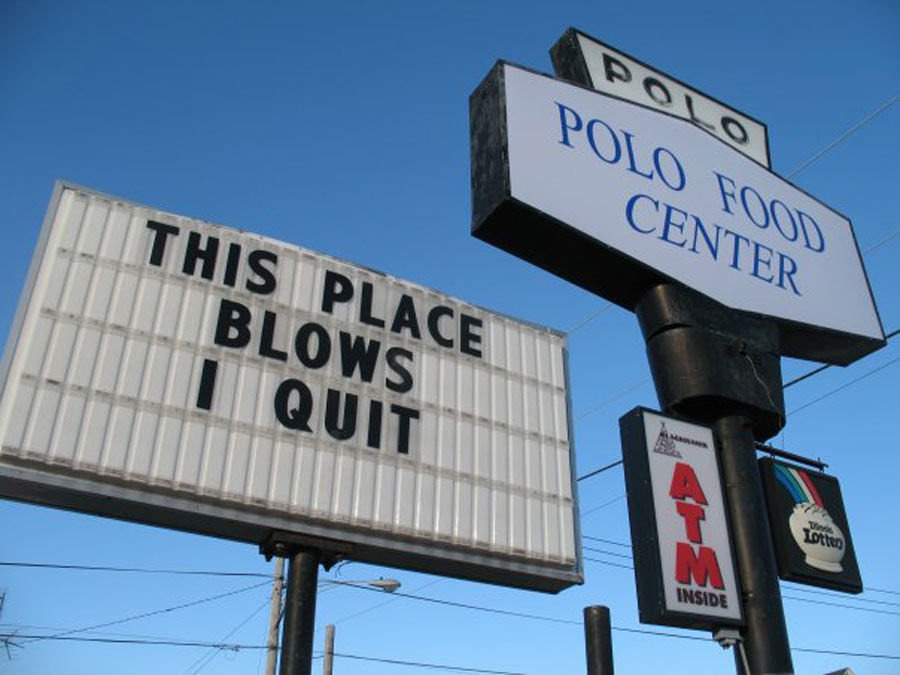 Polo food center sign at Polo food center says