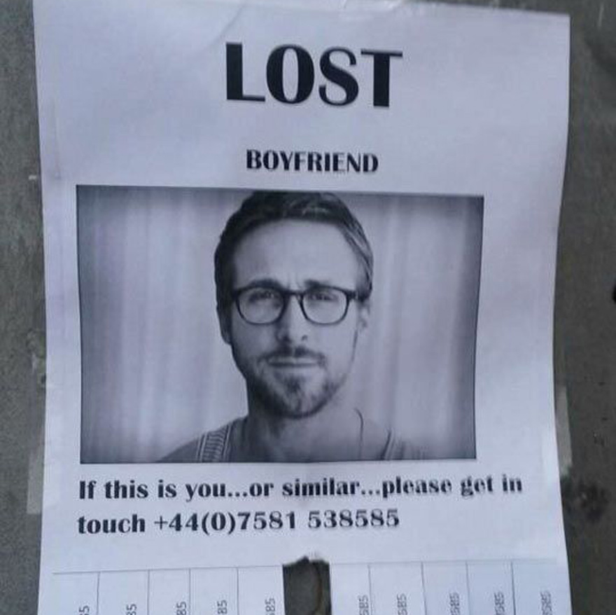 Lost boyfriend Lost boyfriend really ryan gosling