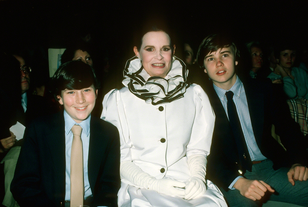 Gloria Vanderbilt and her sons Anderson Cooper and Carter Cooper photographed in New York City, circa 1980.