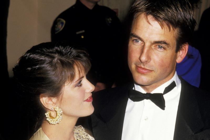 mark harmon and pam dawber at 44th golden globe awards in 1987