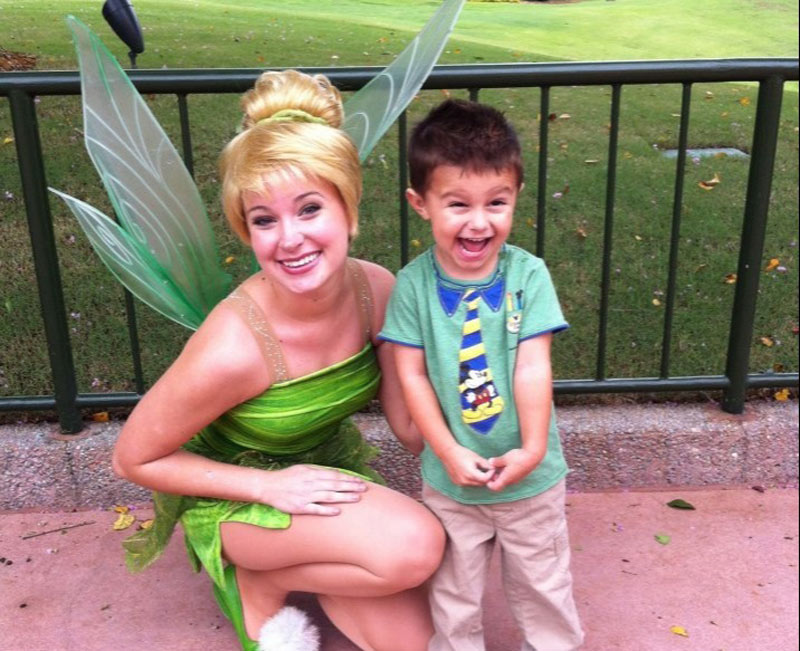 smiling with tinkerbell smiling with tinkerbell