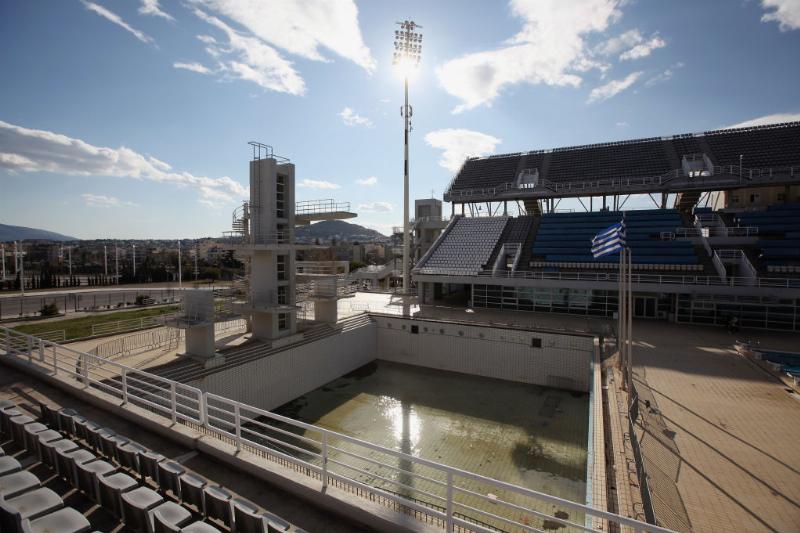 olympic aquatic center abandoned in greece