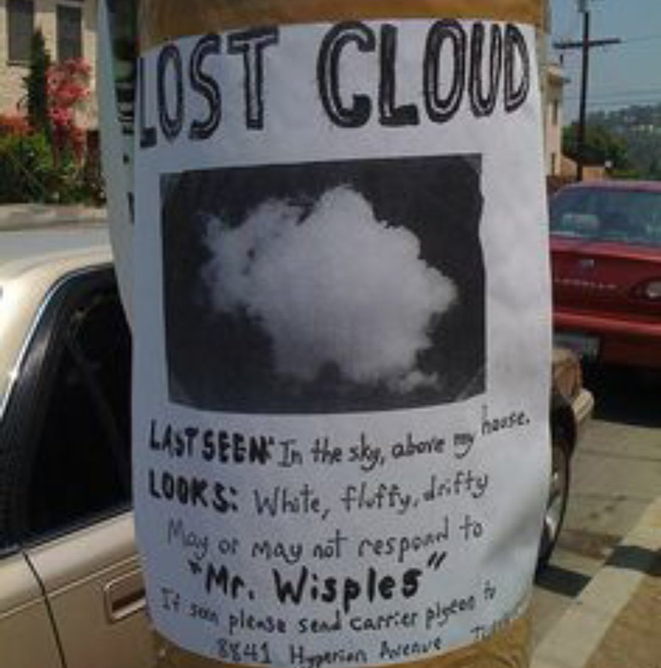 lost cloud flyer for a lost cloud