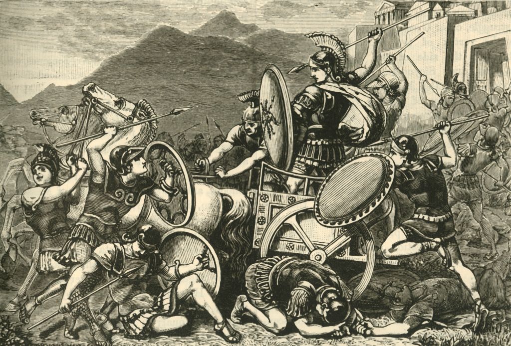 Battle of Leuctra -1155879022 Spartans fighting on chariot