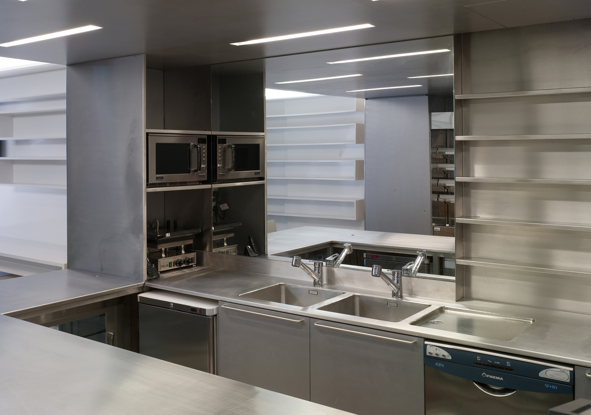 Stainless steel kitchen in London, England