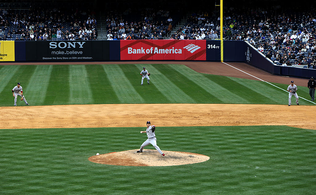 The Boston Red Sox employed a different looking defensive shift in the eighth inning.
