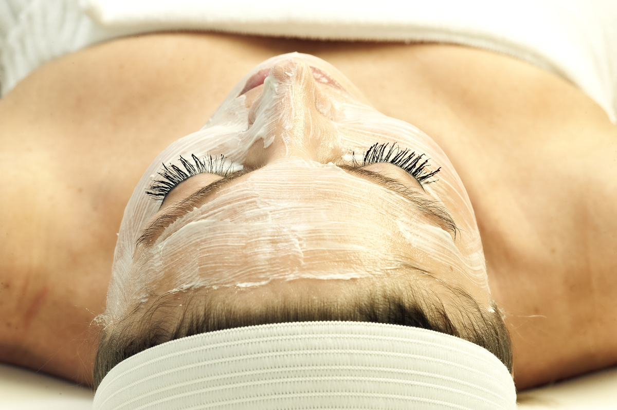 skincare woman getting a facial
