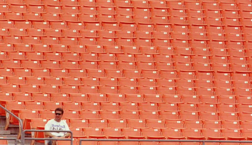 Man sitting by himself 