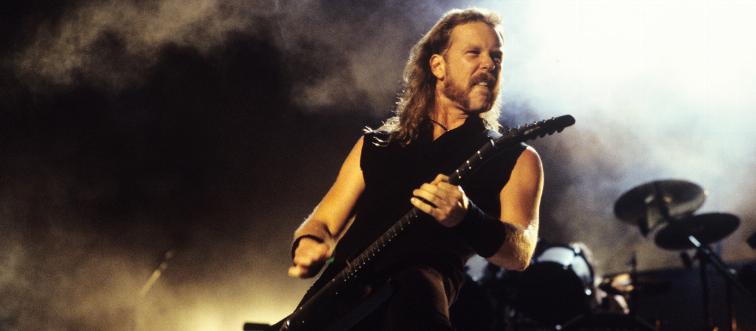 a photo of james hetfield performing