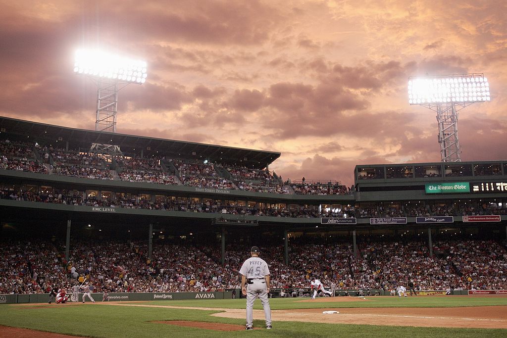  A general view of the outfield at Fenway Park taken during the game between the Boston Red Sox and the Toronto Blue Jays 