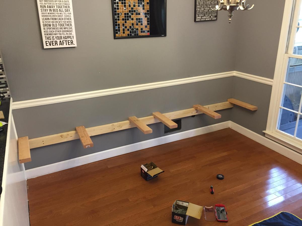 a beam attached to a wall