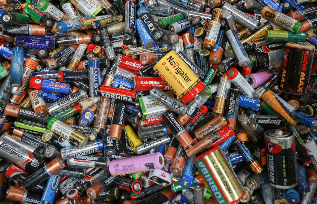a bunch of different brands of batteries