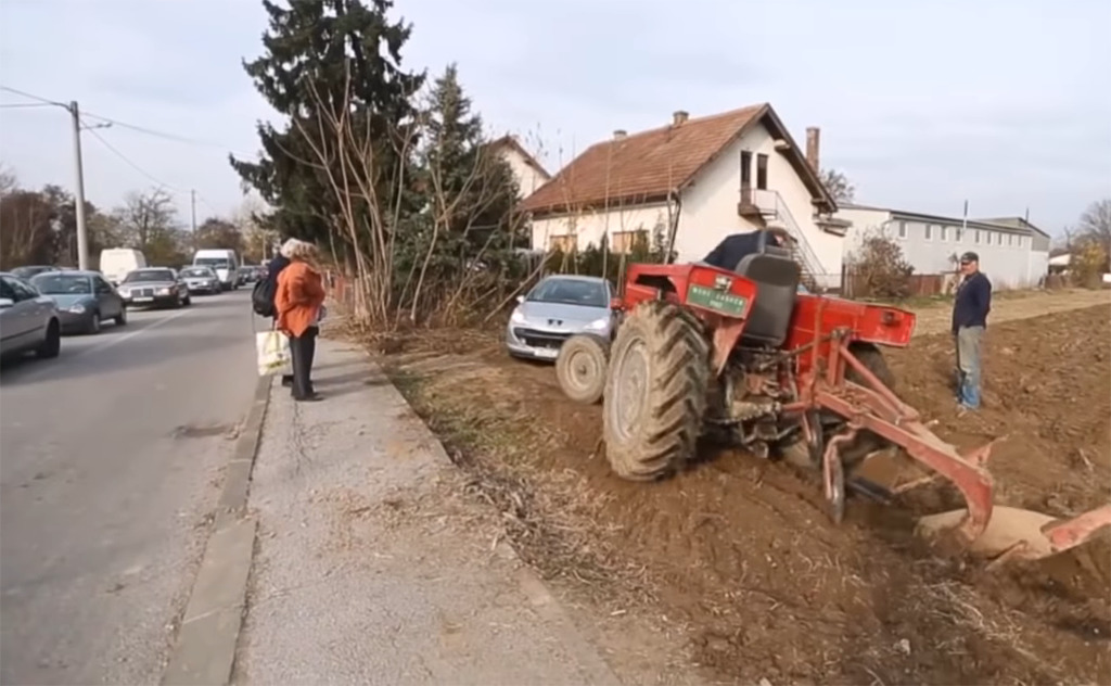 Helping to get the car out