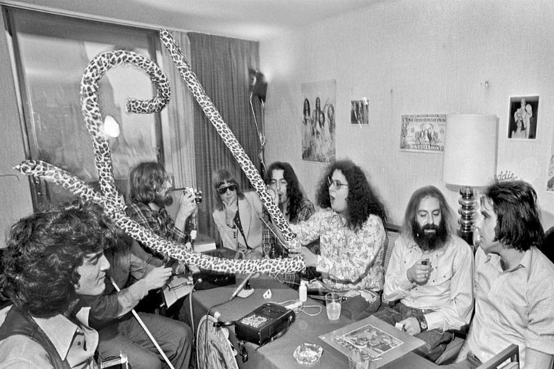 Canned snakes during interview 