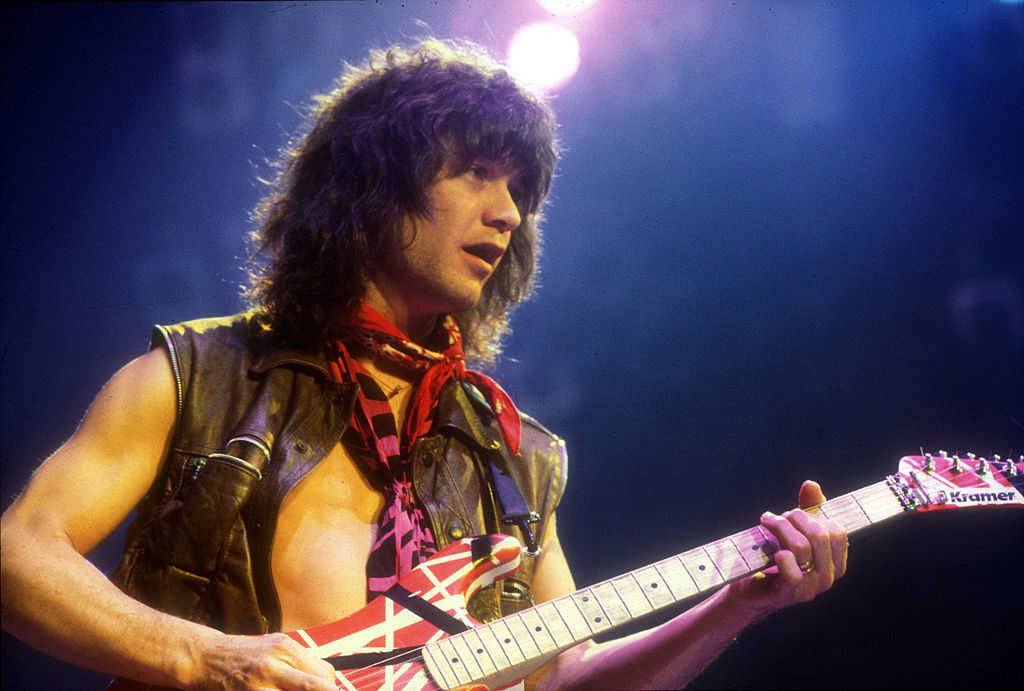 Playing with signature guitar 