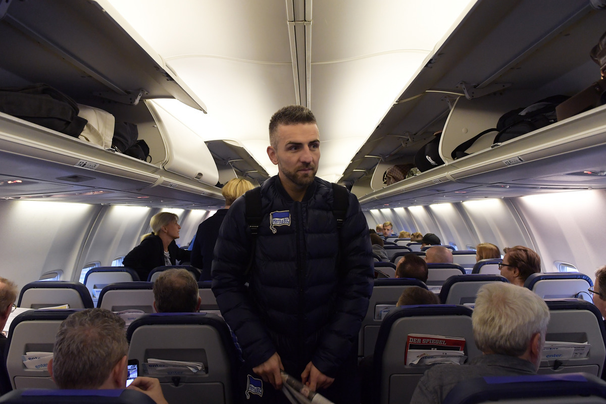 boarding a plane in peace