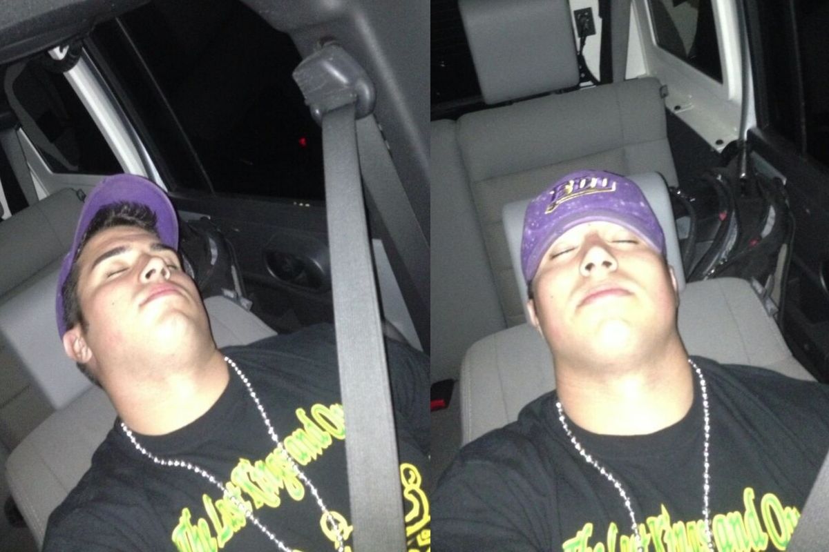 sleeping in car
