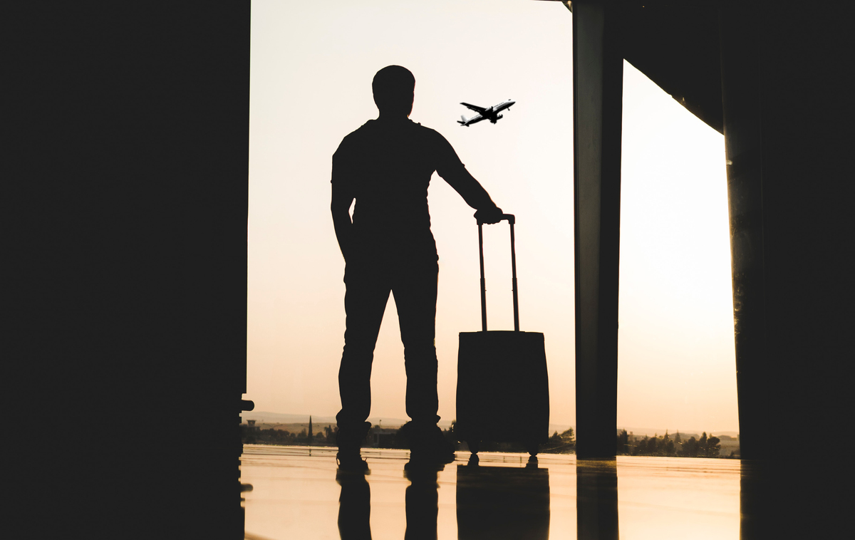 watching plane fly away