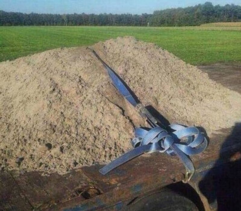 sand on a truck