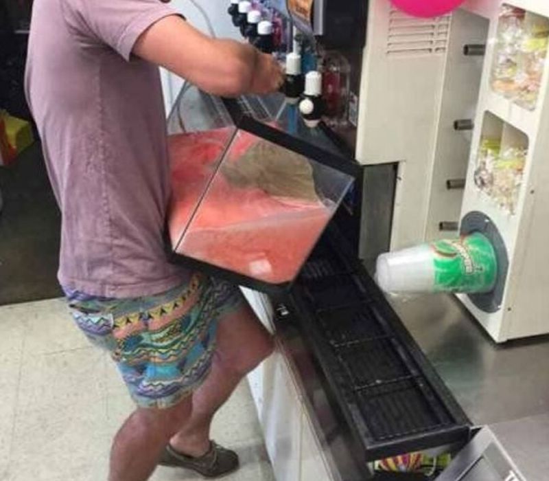 slrurpee in a fish tank