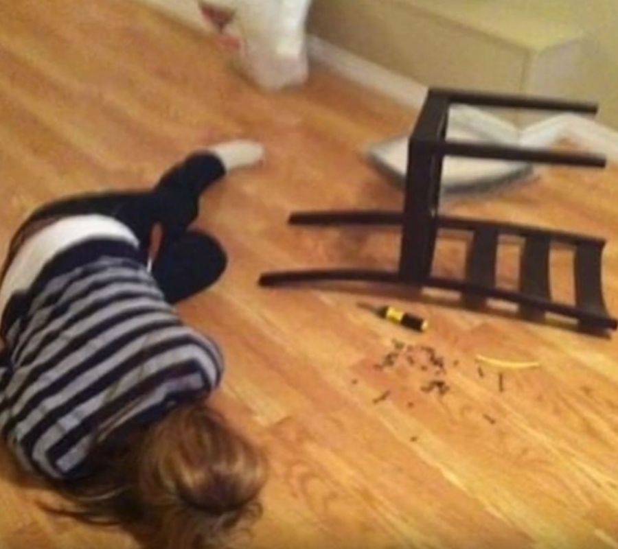 some assembled a chair backward 