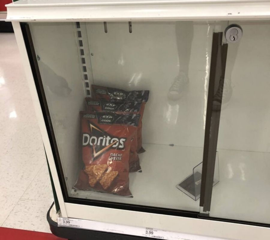 doritos locked in a cabinet