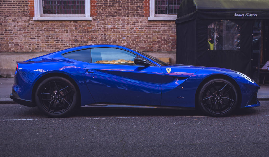 Blue Ferrari 599 