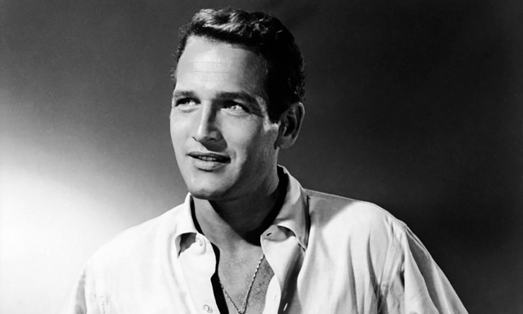 Paul Newman with unbuttoned shirt 