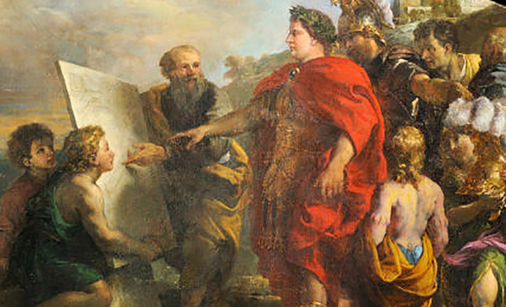 Augustus going over plans