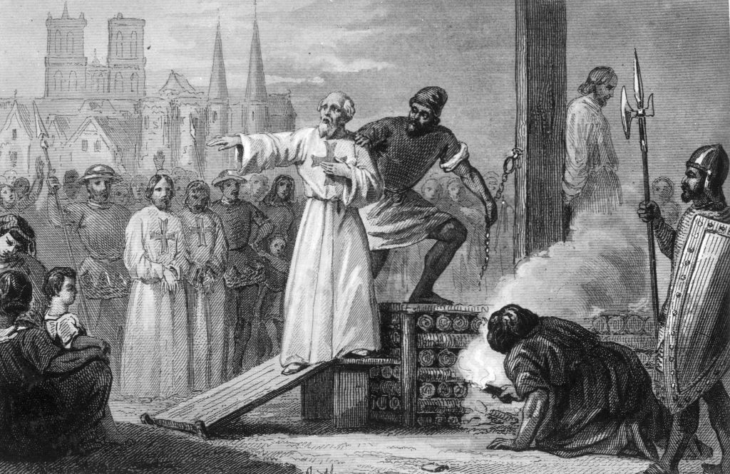 Jacques de Molay before execution 