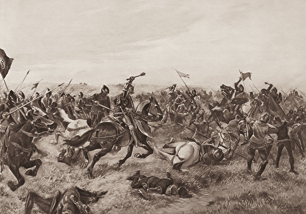 Horses charging at Agincourt 