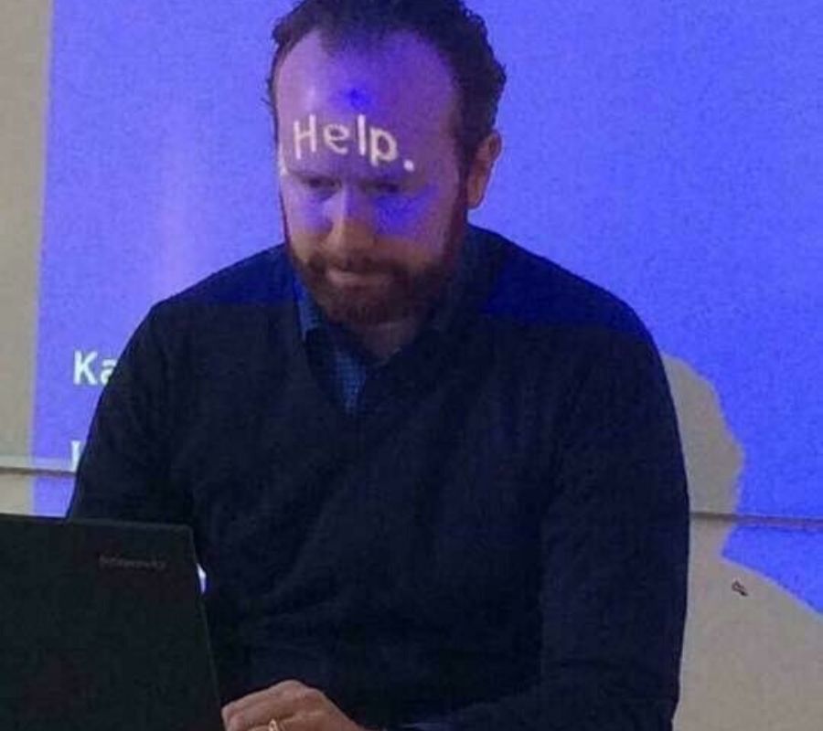 help  a person doing a presentation