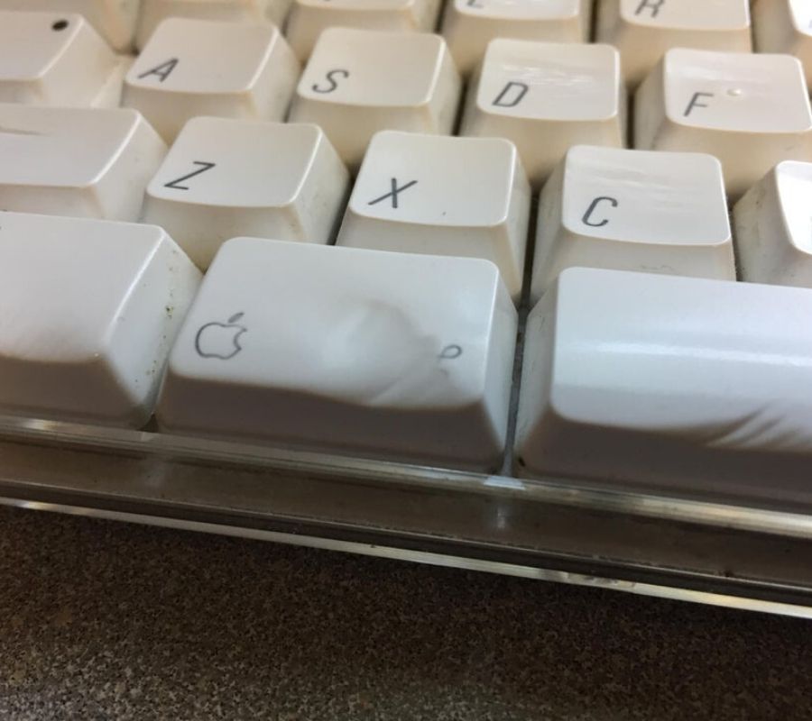 worn down keyboard