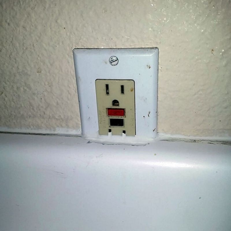 half outlets outlet covered half by counters