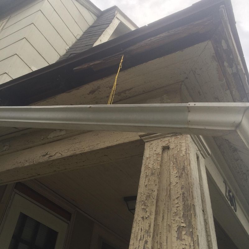 hanging gutter hanging gutter with a piece of string