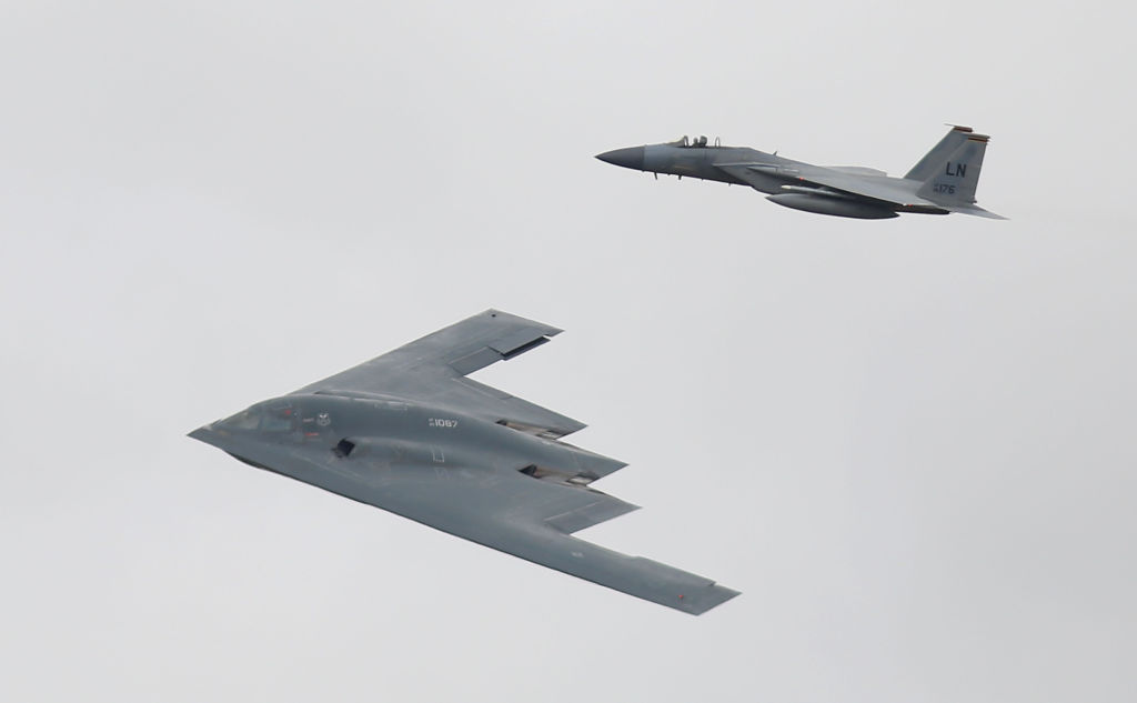 flying side by side.