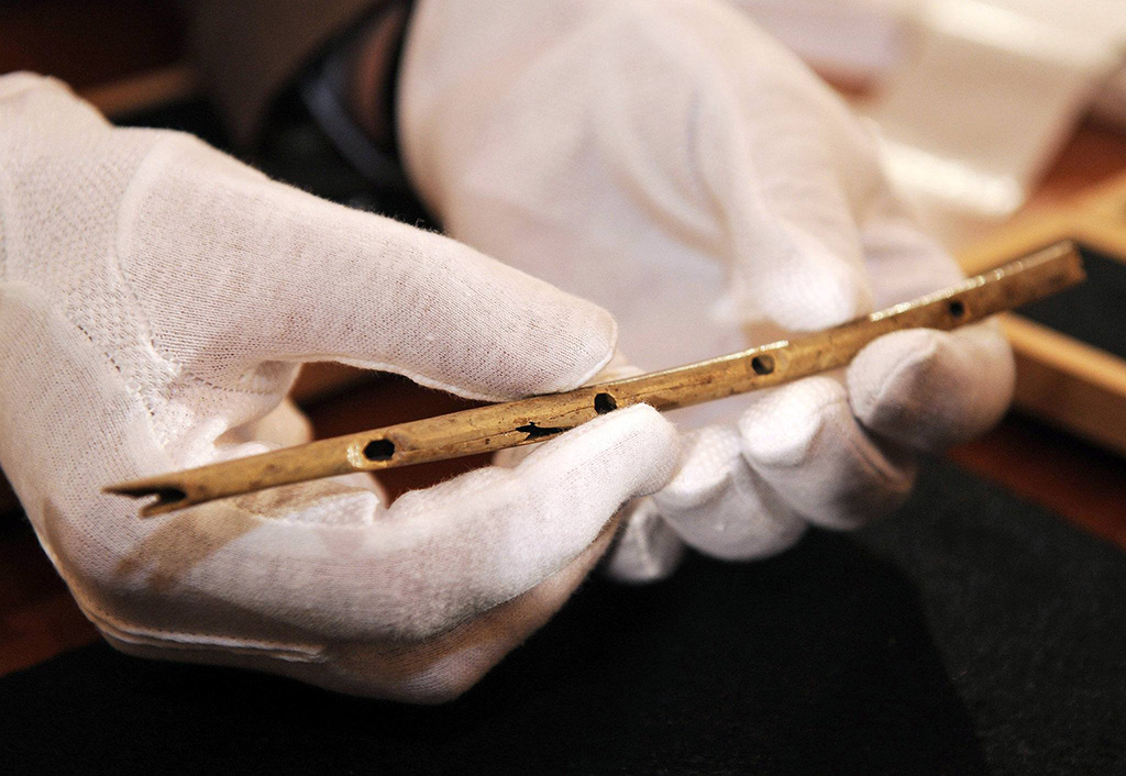 Playing Music Prehistoric flute